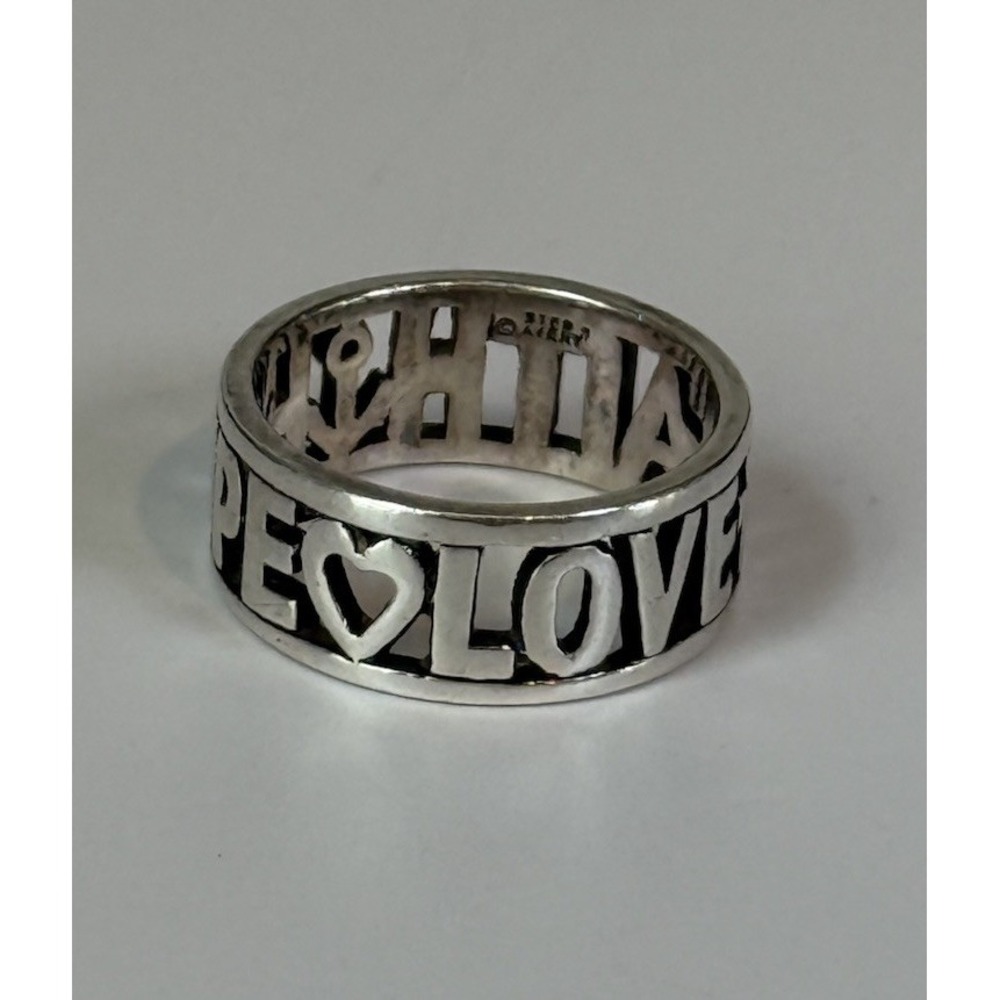 James Avery Faith Hope Love Ring Sterling Silver Size 6 Retired